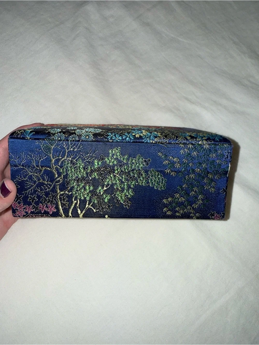 Vintage Silk Jewelry Box